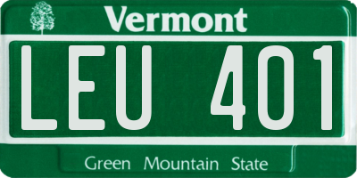VT license plate LEU401