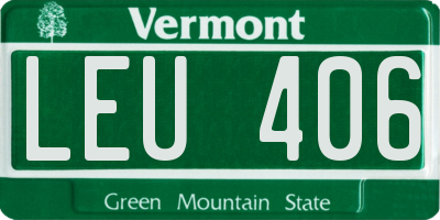 VT license plate LEU406