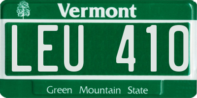 VT license plate LEU410
