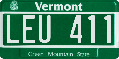 VT license plate LEU411