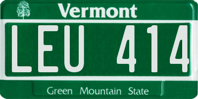 VT license plate LEU414