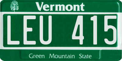 VT license plate LEU415