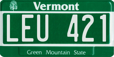 VT license plate LEU421