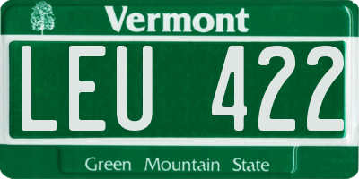 VT license plate LEU422