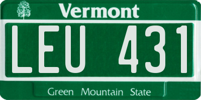 VT license plate LEU431