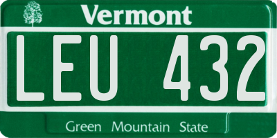VT license plate LEU432