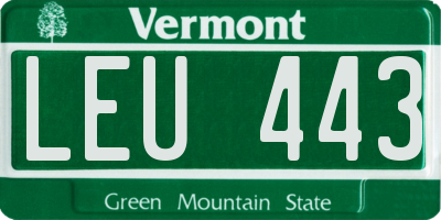 VT license plate LEU443