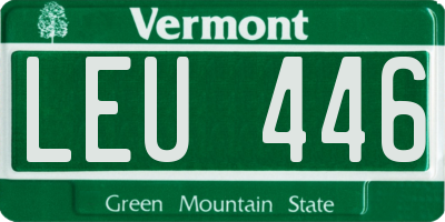 VT license plate LEU446