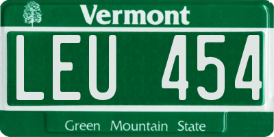 VT license plate LEU454