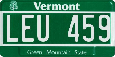 VT license plate LEU459