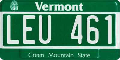 VT license plate LEU461