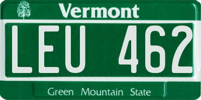 VT license plate LEU462