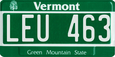 VT license plate LEU463
