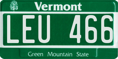 VT license plate LEU466