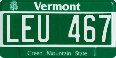 VT license plate LEU467