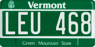 VT license plate LEU468