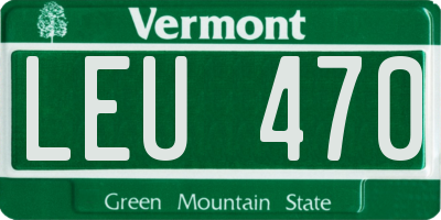 VT license plate LEU470