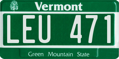 VT license plate LEU471