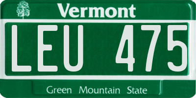 VT license plate LEU475