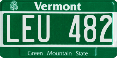 VT license plate LEU482