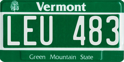 VT license plate LEU483