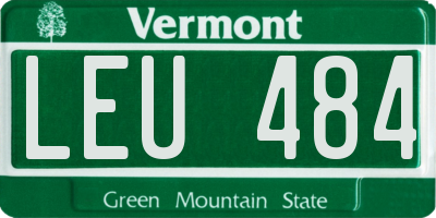 VT license plate LEU484