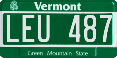 VT license plate LEU487