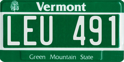 VT license plate LEU491