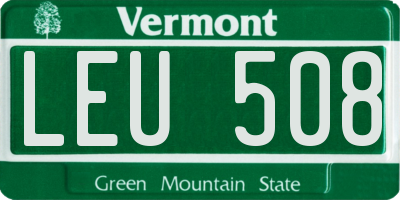 VT license plate LEU508
