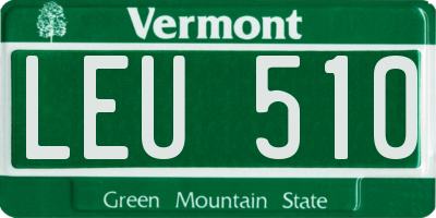 VT license plate LEU510