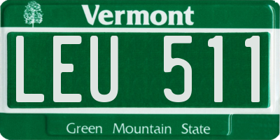 VT license plate LEU511