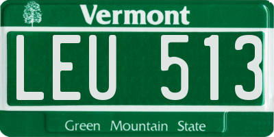 VT license plate LEU513