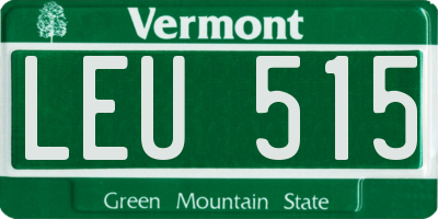 VT license plate LEU515
