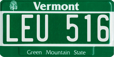 VT license plate LEU516