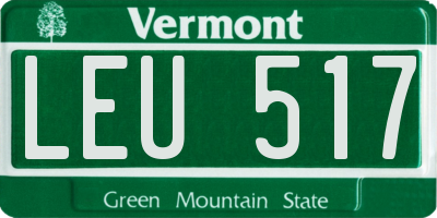 VT license plate LEU517