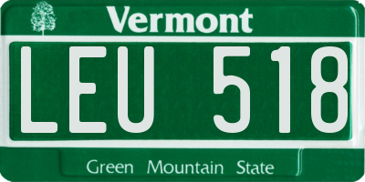 VT license plate LEU518