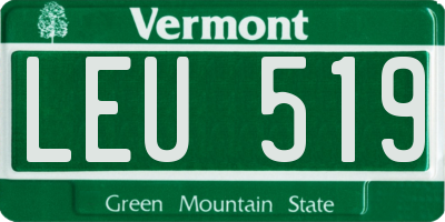 VT license plate LEU519