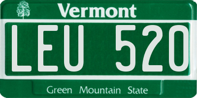 VT license plate LEU520