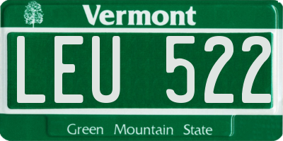 VT license plate LEU522