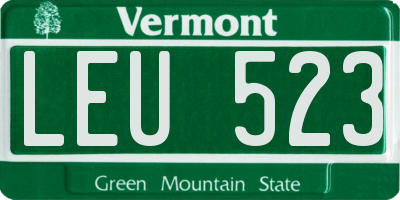 VT license plate LEU523