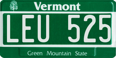 VT license plate LEU525