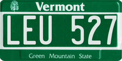 VT license plate LEU527