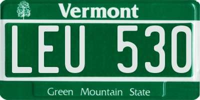 VT license plate LEU530