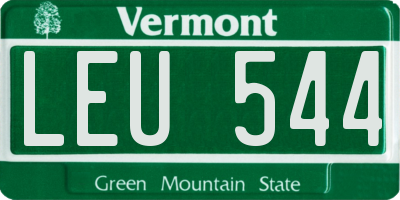 VT license plate LEU544