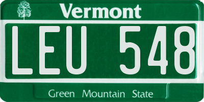 VT license plate LEU548