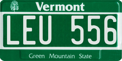 VT license plate LEU556