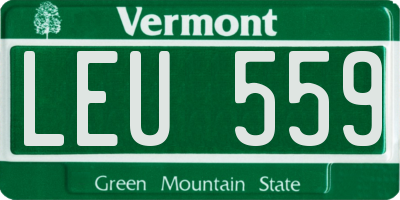 VT license plate LEU559