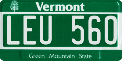 VT license plate LEU560