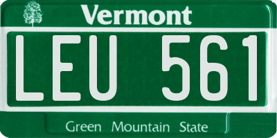 VT license plate LEU561