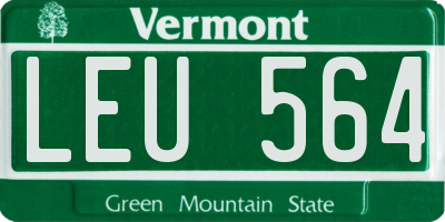 VT license plate LEU564